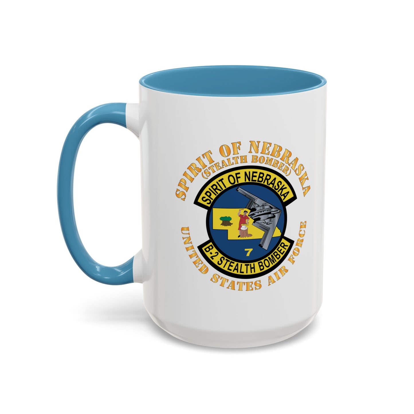 Accent Coffee Mug (11oz & 15oz) - USAF - B2 - Spirit of Nebraska - Stealth Bomber X 300