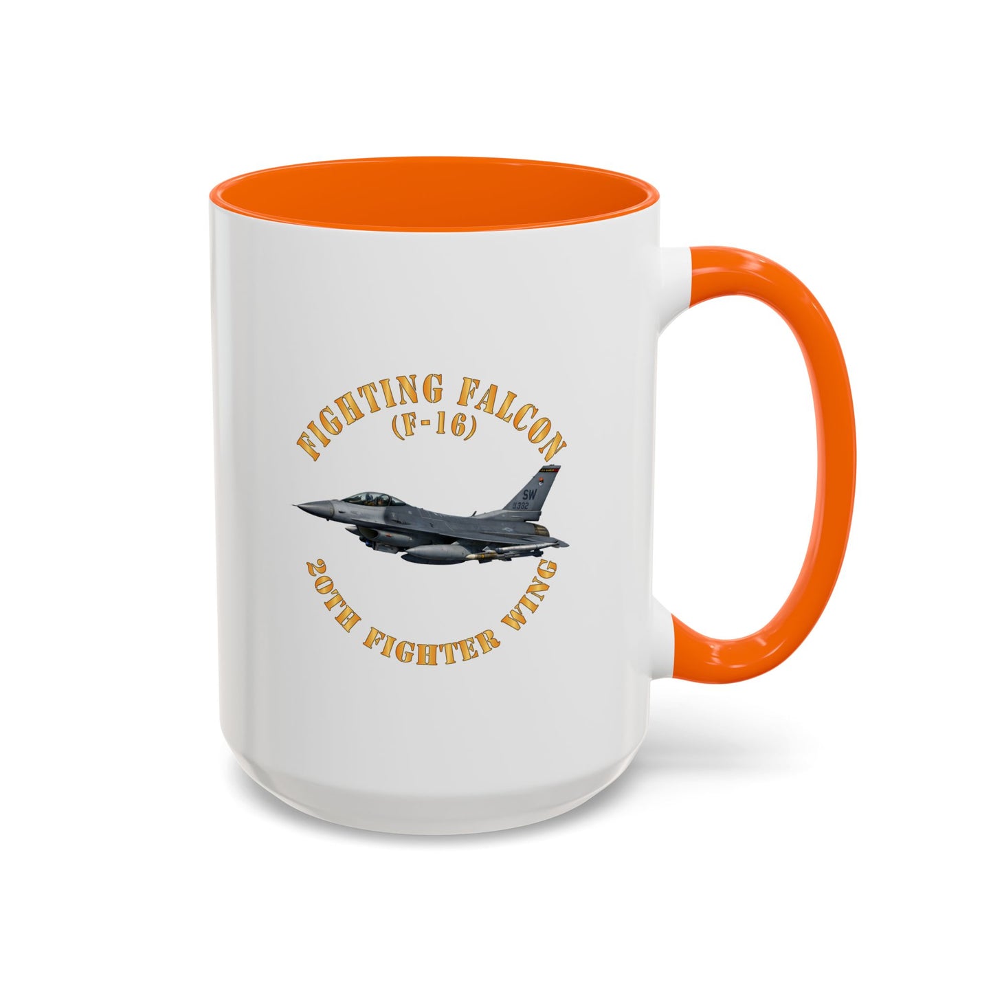 Accent Coffee Mug (11oz & 15oz) - USAF - F-16 Fighting Falcon - 20th Fighter Wing X 300
