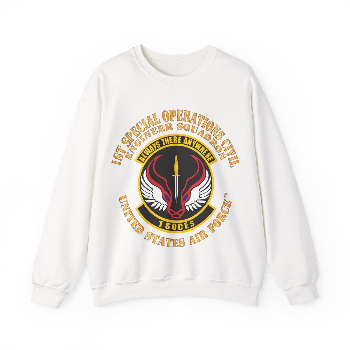 Crewneck Sweatshirt - USAF - 1st Special Operations Civil Engineer Sq X 300