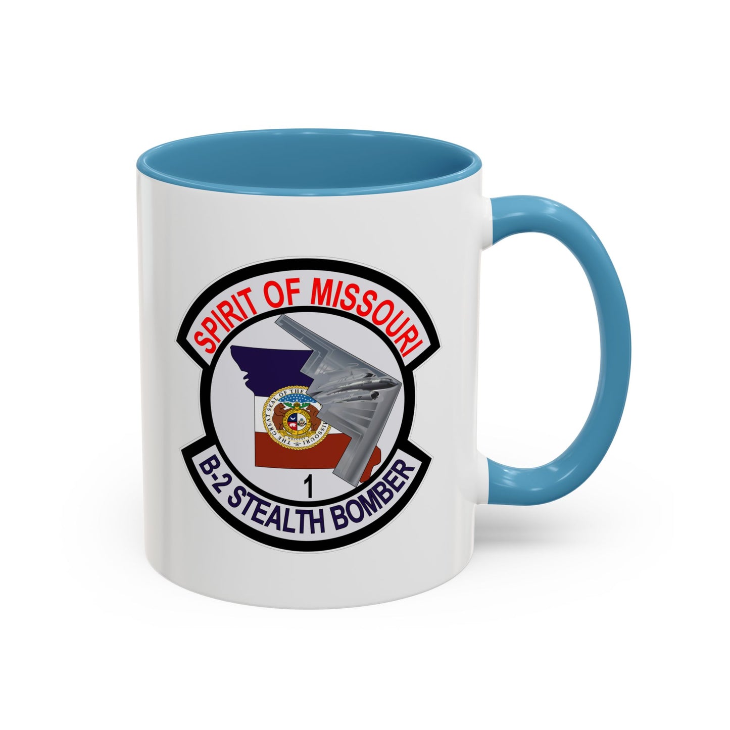 Accent Coffee Mug (11oz & 15oz) - USAF - B2 - Spirit of Missouri - Stealth Bomber wo Txt