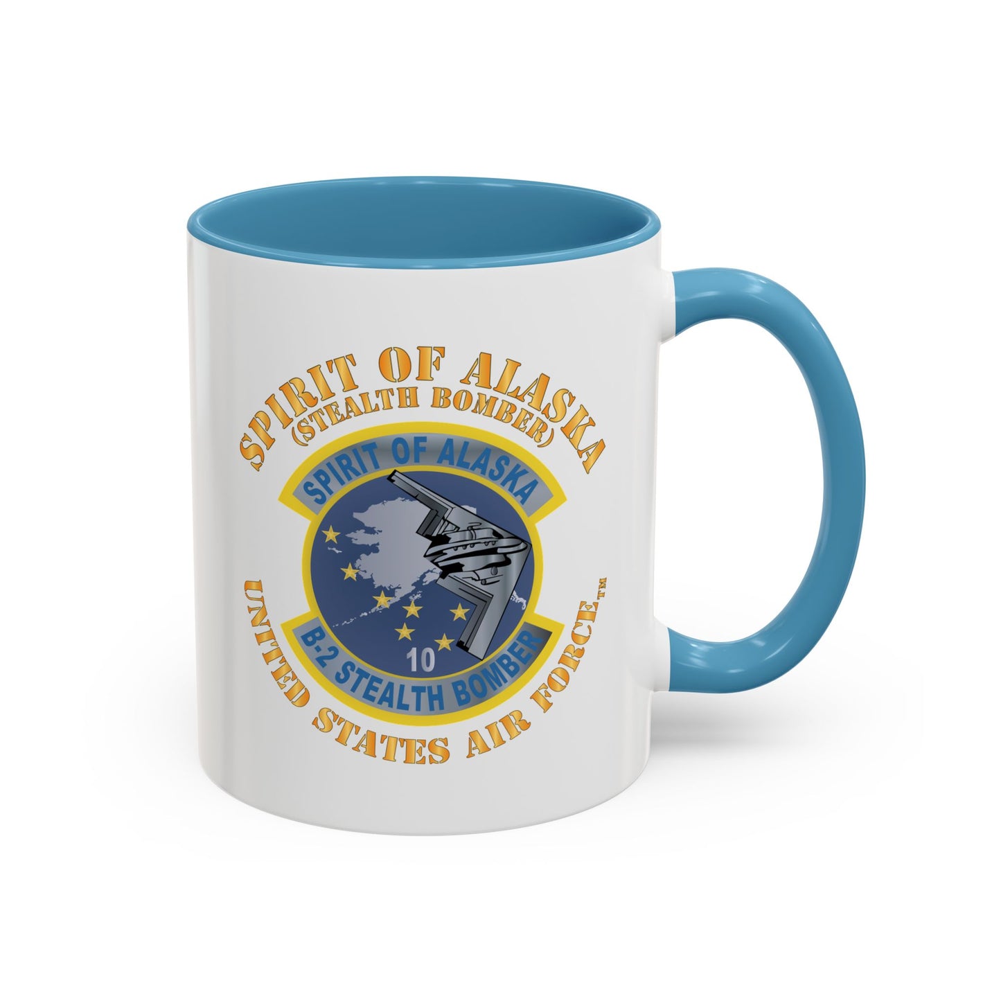 Accent Coffee Mug (11oz & 15oz) - USAF - B2 - Spirit of Alaska - Stealth Bomber X 300