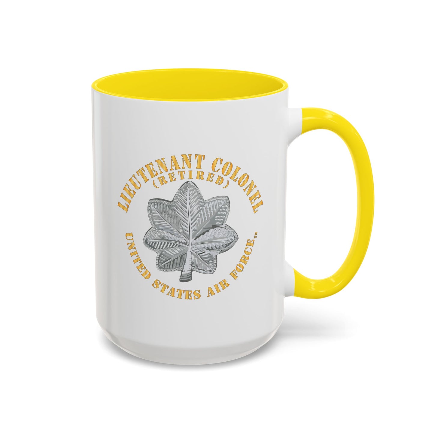 Accent Coffee Mug (11oz & 15oz) - USAF - Lieutenant Colonel - LTC - Retired - TM X 300