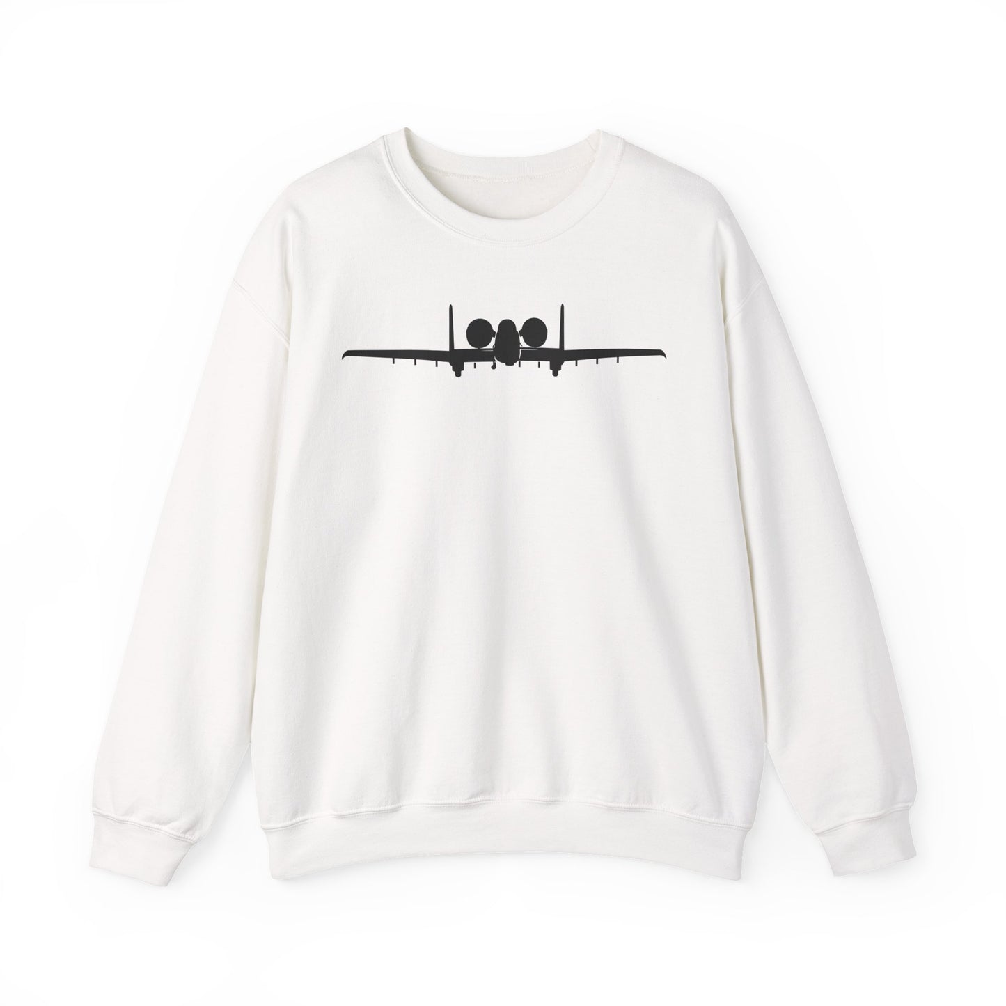 Crewneck Sweatshirt - Aircraft - USAF - A-10 Thunderbolt II - Front - Silhouette X 300