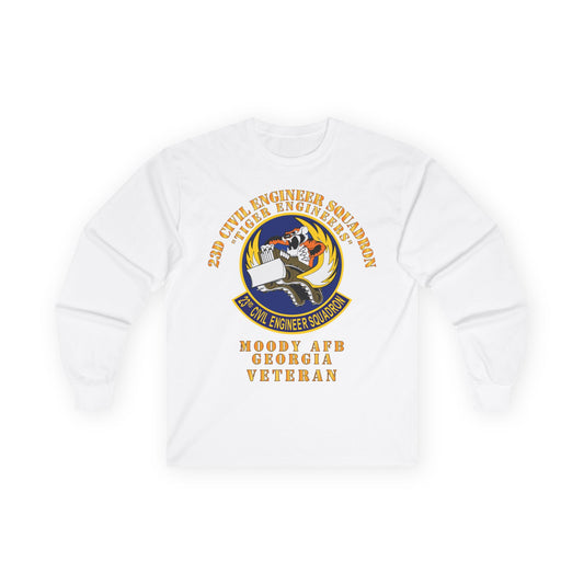 Unisex Ultra Cotton Long Sleeve Tee - USAF - 23d Civil Engineer Squadron - Tiger Engineers - Moody AFB, GA