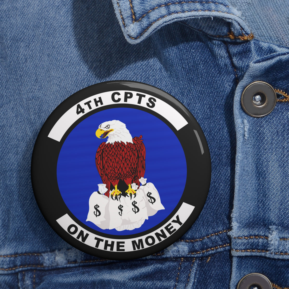 Custom Pin Button - USAF - 4th Comptroller Squadron wo txt X 300