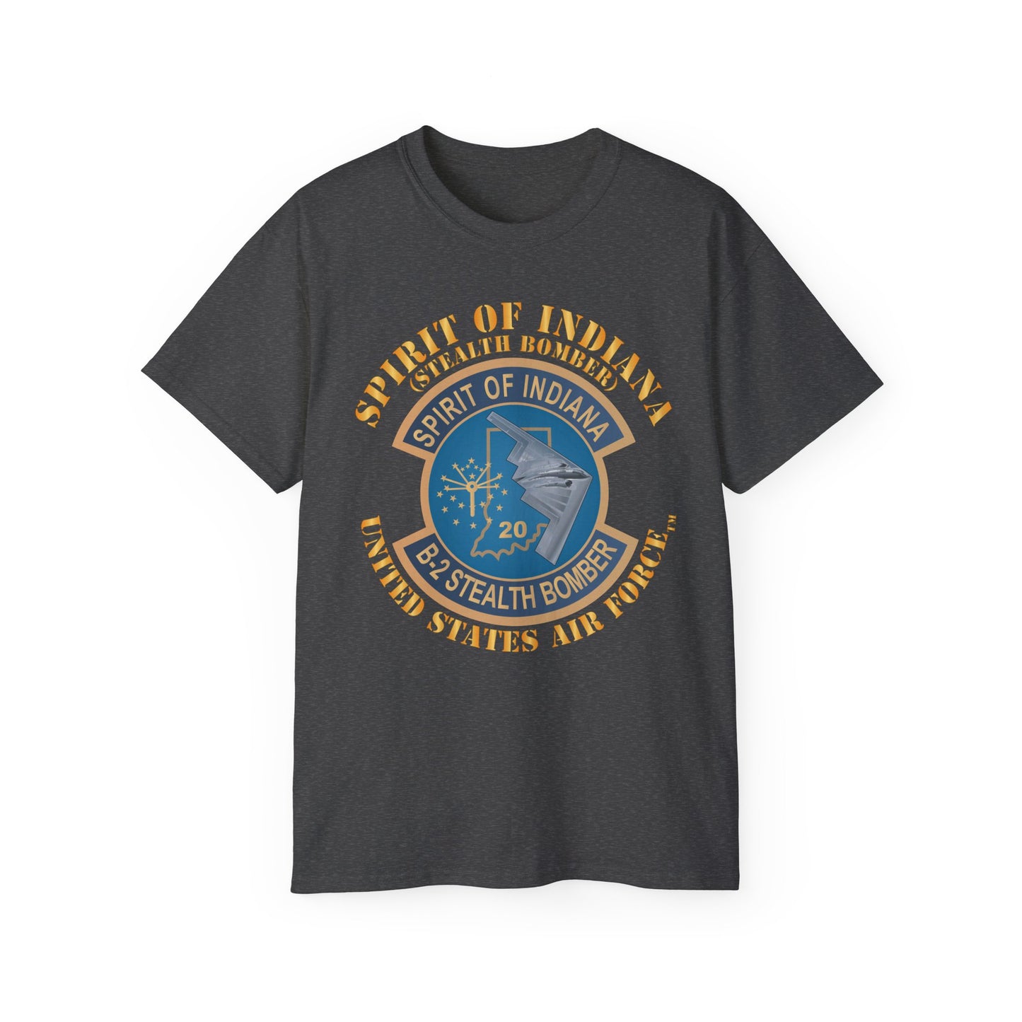 Unisex Ultra Cotton Tee - USAF - B2 - Spirit of Indiana - Stealth Bomber X 300