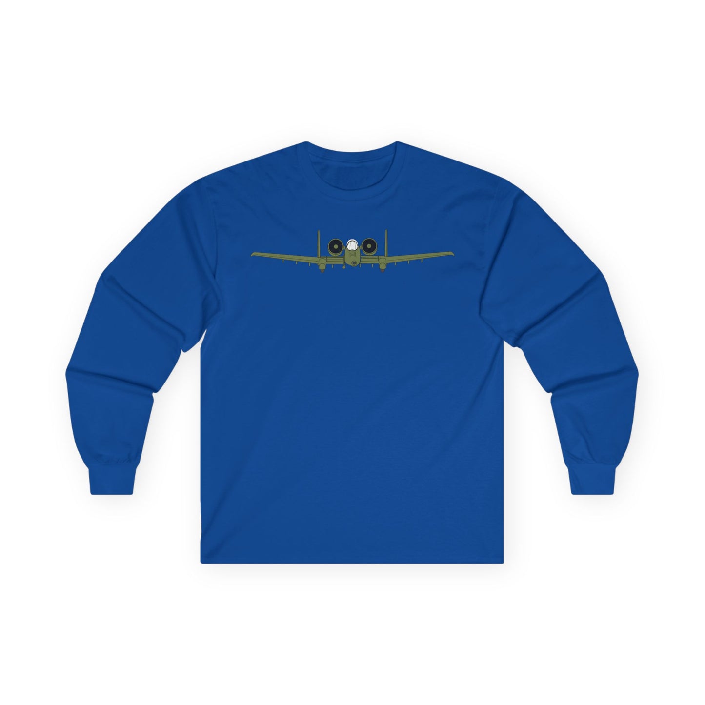 Unisex Ultra Cotton Long Sleeve Tee - Aircraft - USAF - A-10 Thunderbolt II - Front X 300