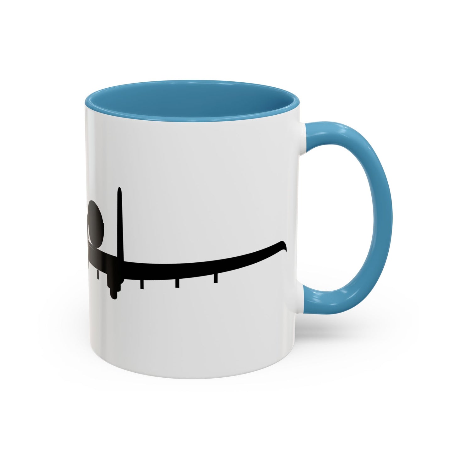 Accent Coffee Mug (11oz & 15oz) - Aircraft - USAF - A-10 Thunderbolt II - Front - Silhouette X 300
