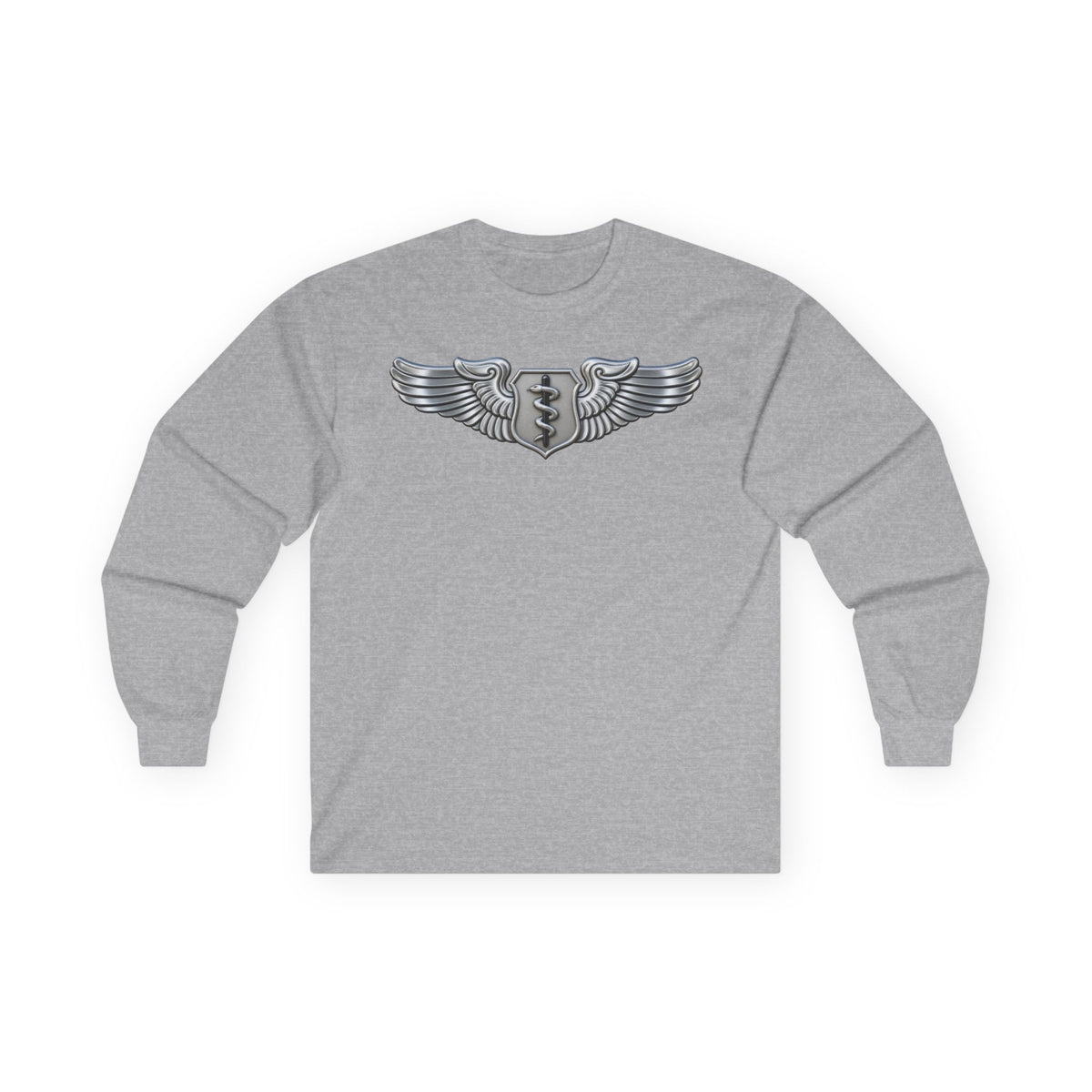 Unisex Ultra Cotton Long Sleeve Tee - USAF - Flight Surgeon Badge wo txt - 3D - Enhanced