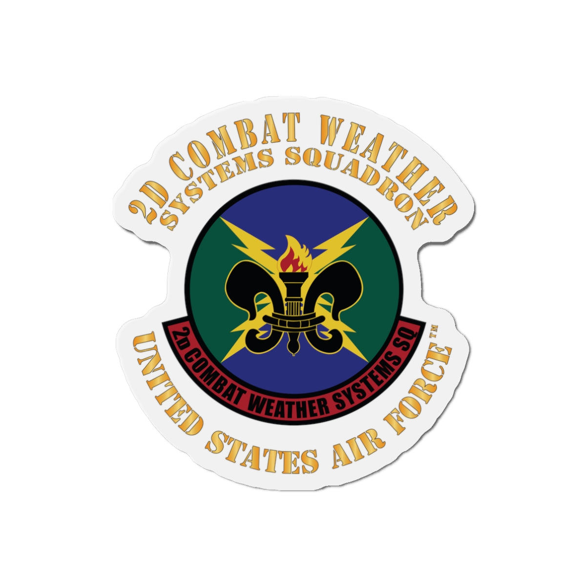 Die-Cut Magnet - USAF - 2d Combat Weather Systems Squadron X 300