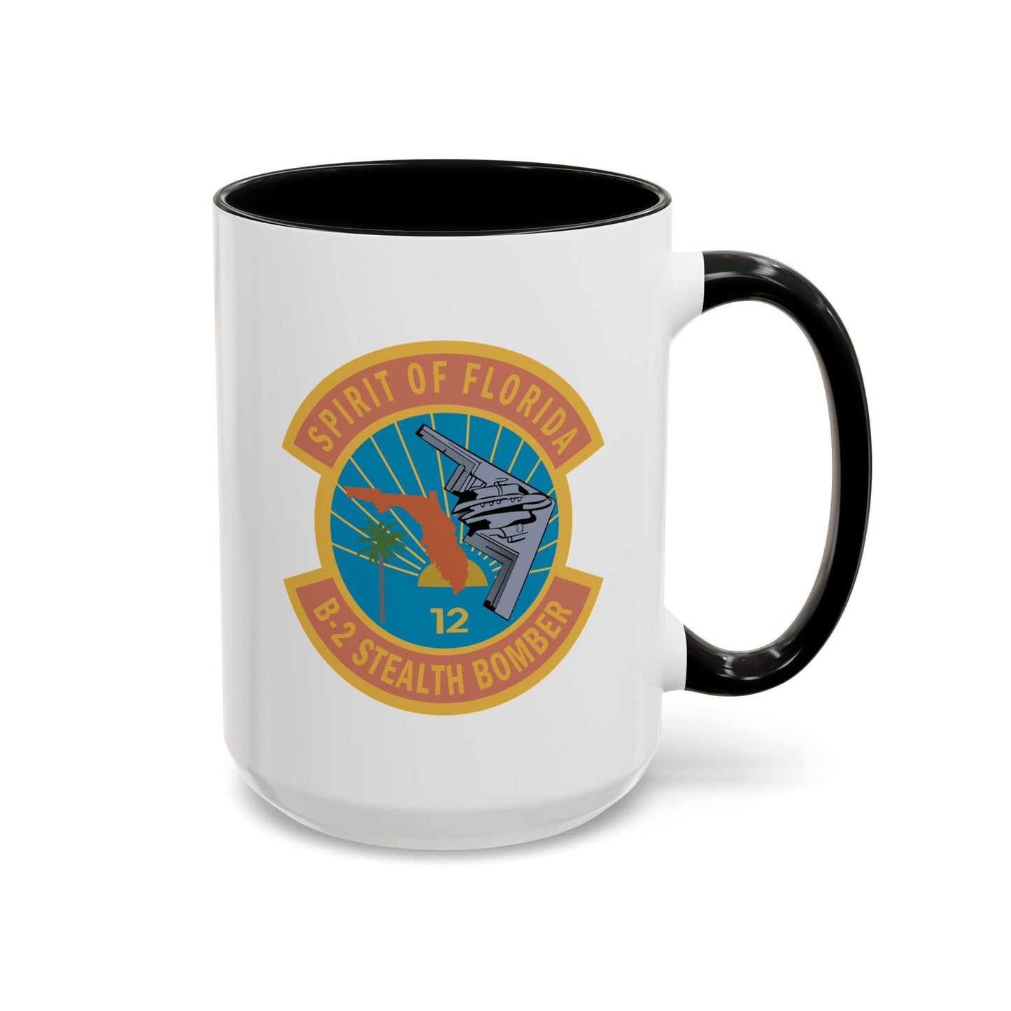 Accent Coffee Mug (11oz & 15oz) - USAF - B2 - Spirit of Florida - Stealth Bomber wo txt X 300