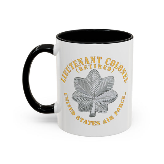 Accent Coffee Mug (11oz & 15oz) - USAF - Lieutenant Colonel - LTC - Retired - TM X 300
