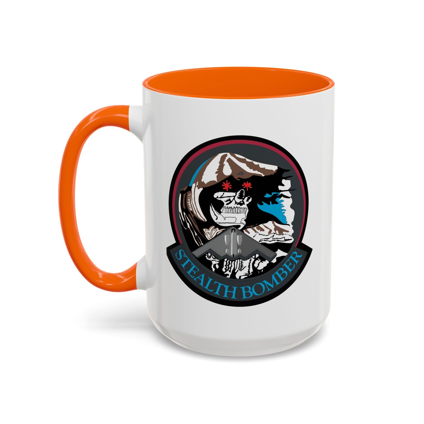 Accent Coffee Mug (11oz & 15oz) - USAF - B2 - Grim Reaper - Stealth Bomber wo txt X 300