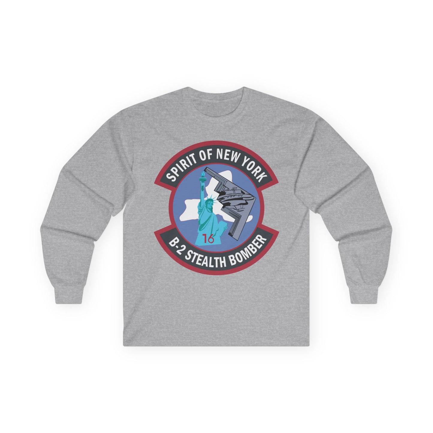 B-2 Spirit of New York Stealth Bomber Long Sleeve Tee - USAF Aviation Apparel