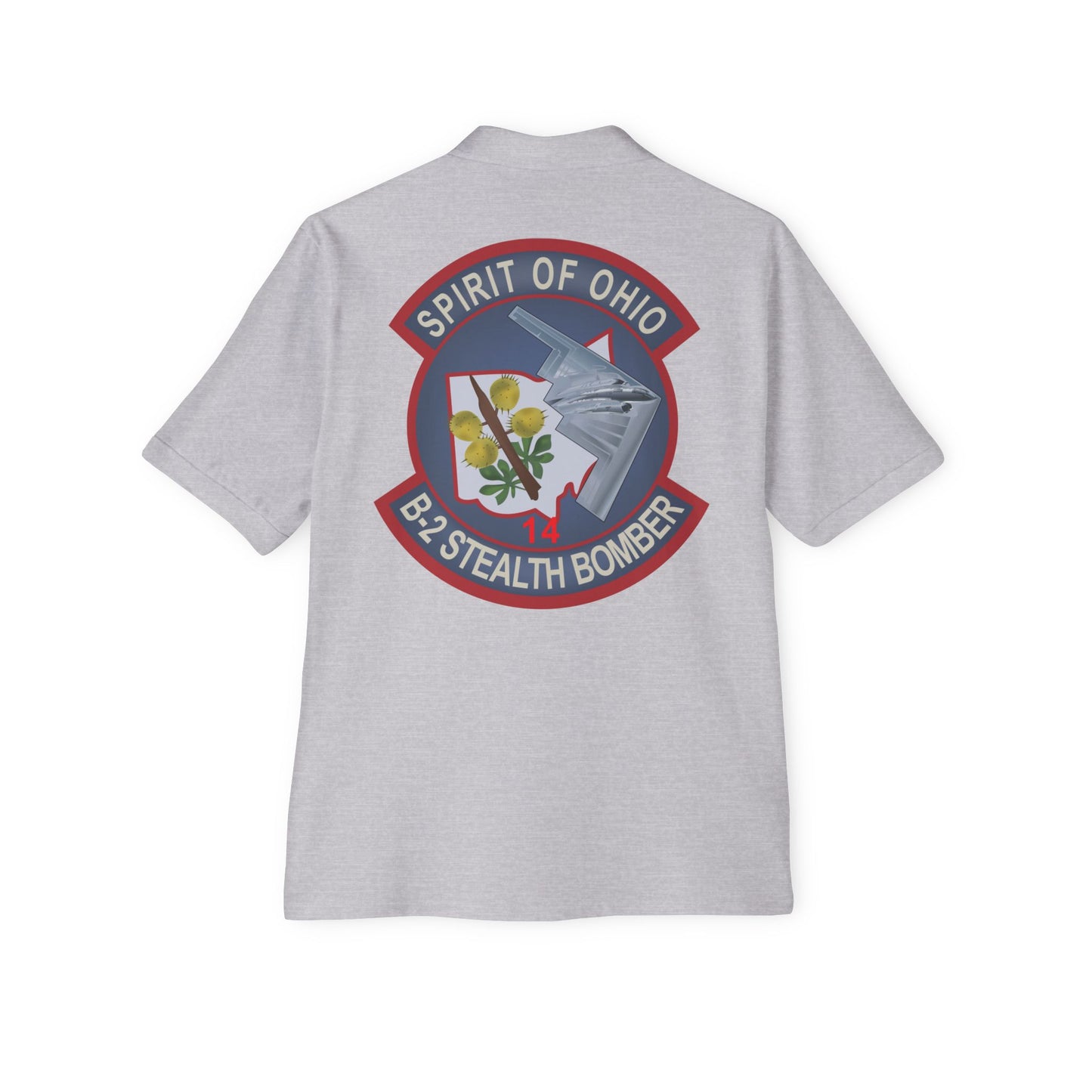 Men's Piqué Polo - USAF - B2 - Spirit of Ohio - Stealth Bomber wo txt X 300