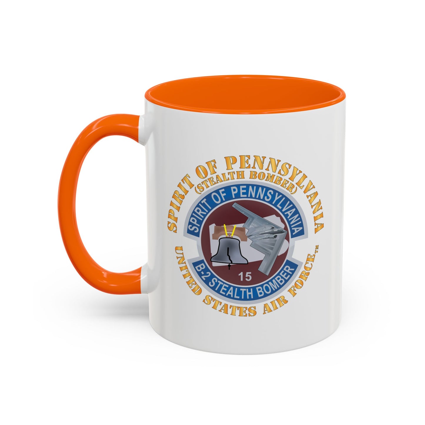 Accent Coffee Mug (11oz & 15oz) - USAF - B2 - Spirit of Pennsylvania Stealth Bomber X 300