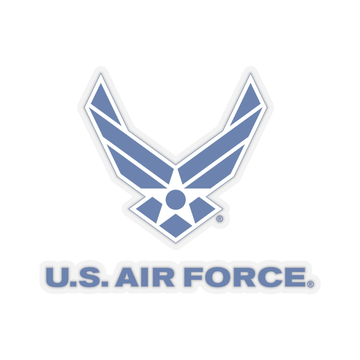 Kiss-Cut Stickers - USAF Logo, TM Txt - U S Air Force X 300