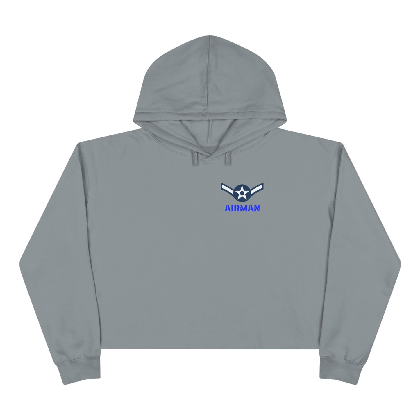 Air Force - Airman - Graphic Crop Hoodie, Casual Military Hoodie, Gifts for Airmen, Trendy Sportswear, Comfortable Everyday Wear