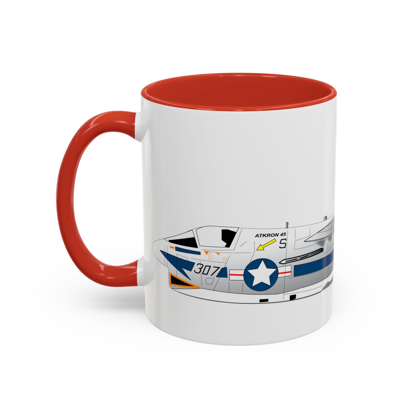 Accent Coffee Mug (11oz & 15oz) - Aircraft - Navy - A-7B Corsair II - Side X 300