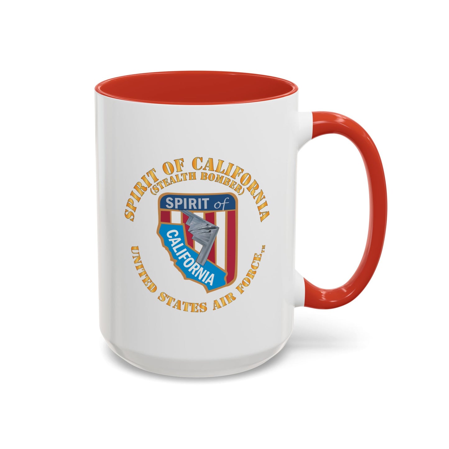 Accent Coffee Mug (11oz & 15oz) - USAF - B2 - Spirit of California - Stealth Bomber X 300