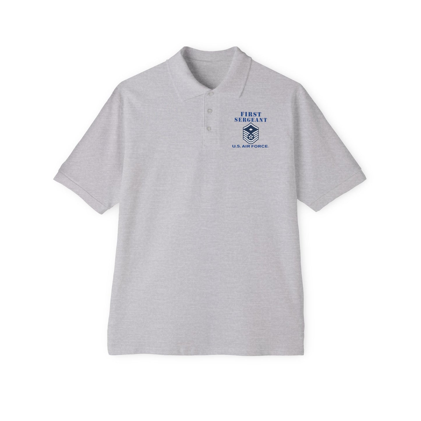 Men's Piqué Polo - USAF - First Sergeant (E7b) - 2020 - US Air Force w Text X 300
