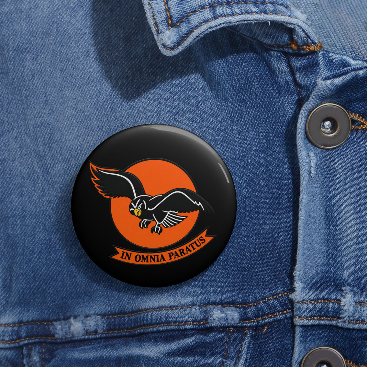 Custom Pin Button - 98th Fighter-Interceptor Squadron - SSI - wo Txt - 3D - Transparent