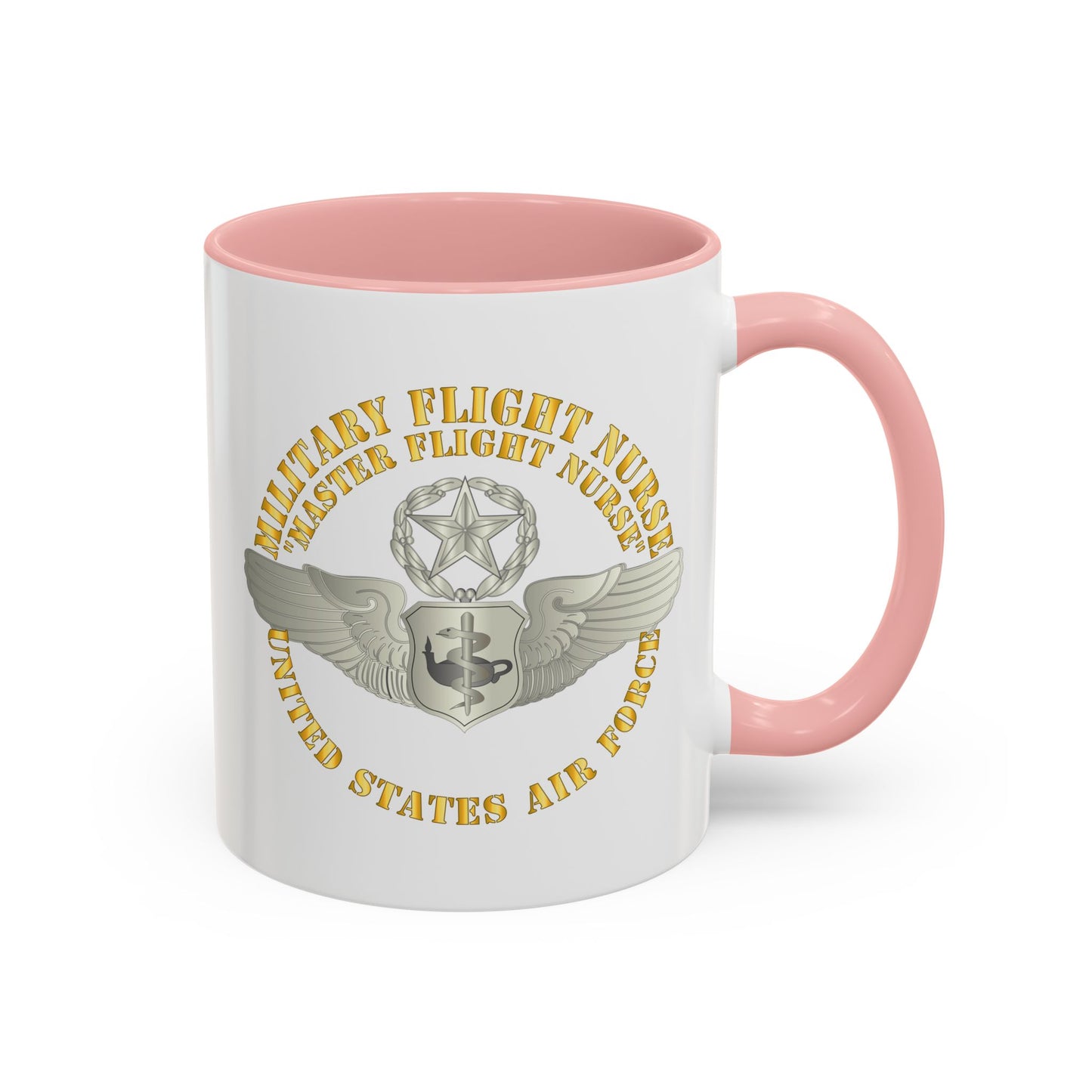 Accent Coffee Mug (11oz & 15oz) - USAF - Military Flight Nurse - Flight Nurse - Master
