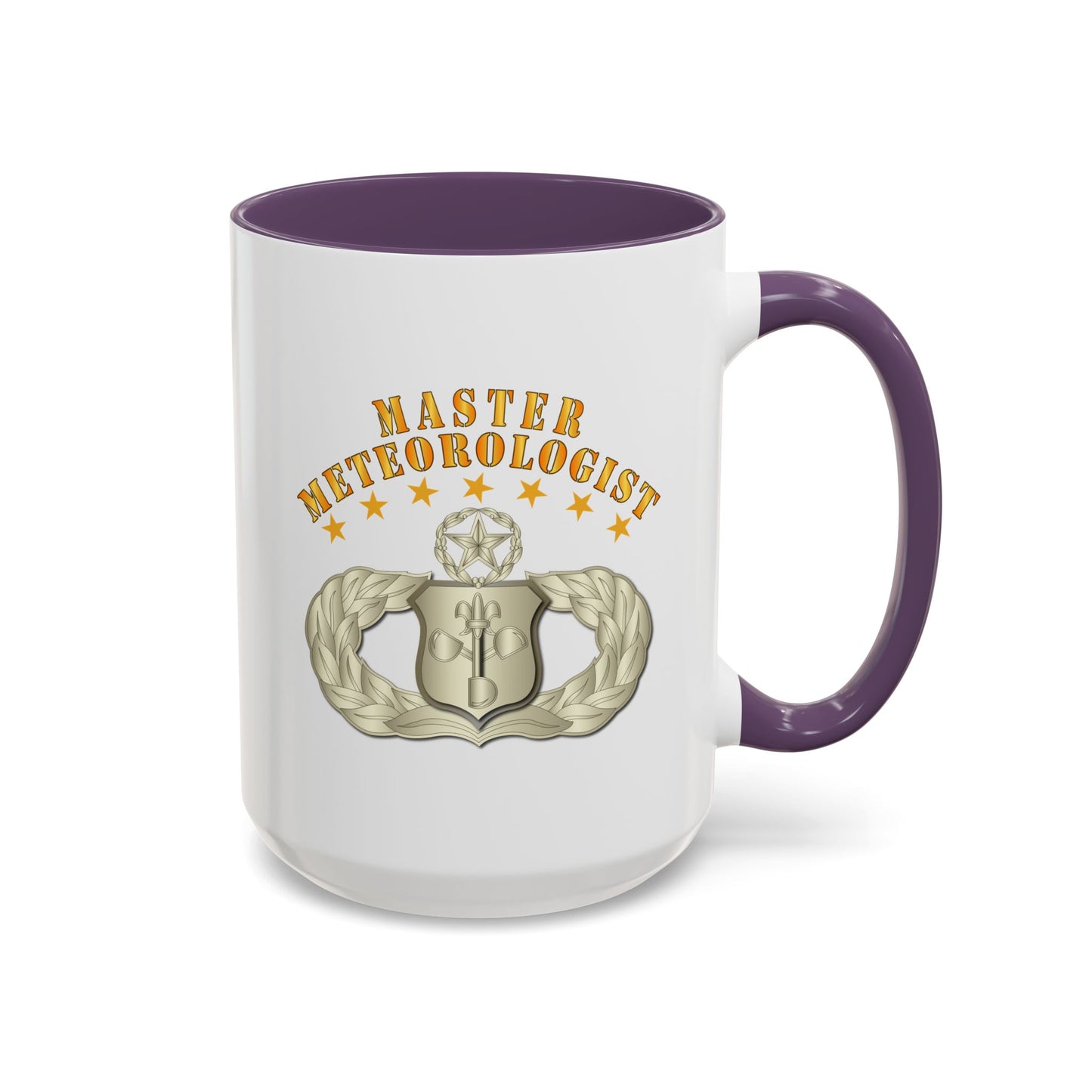 Accent Coffee Mug (11oz & 15oz) - USAF - Meteorologist - Master Badge wo DS