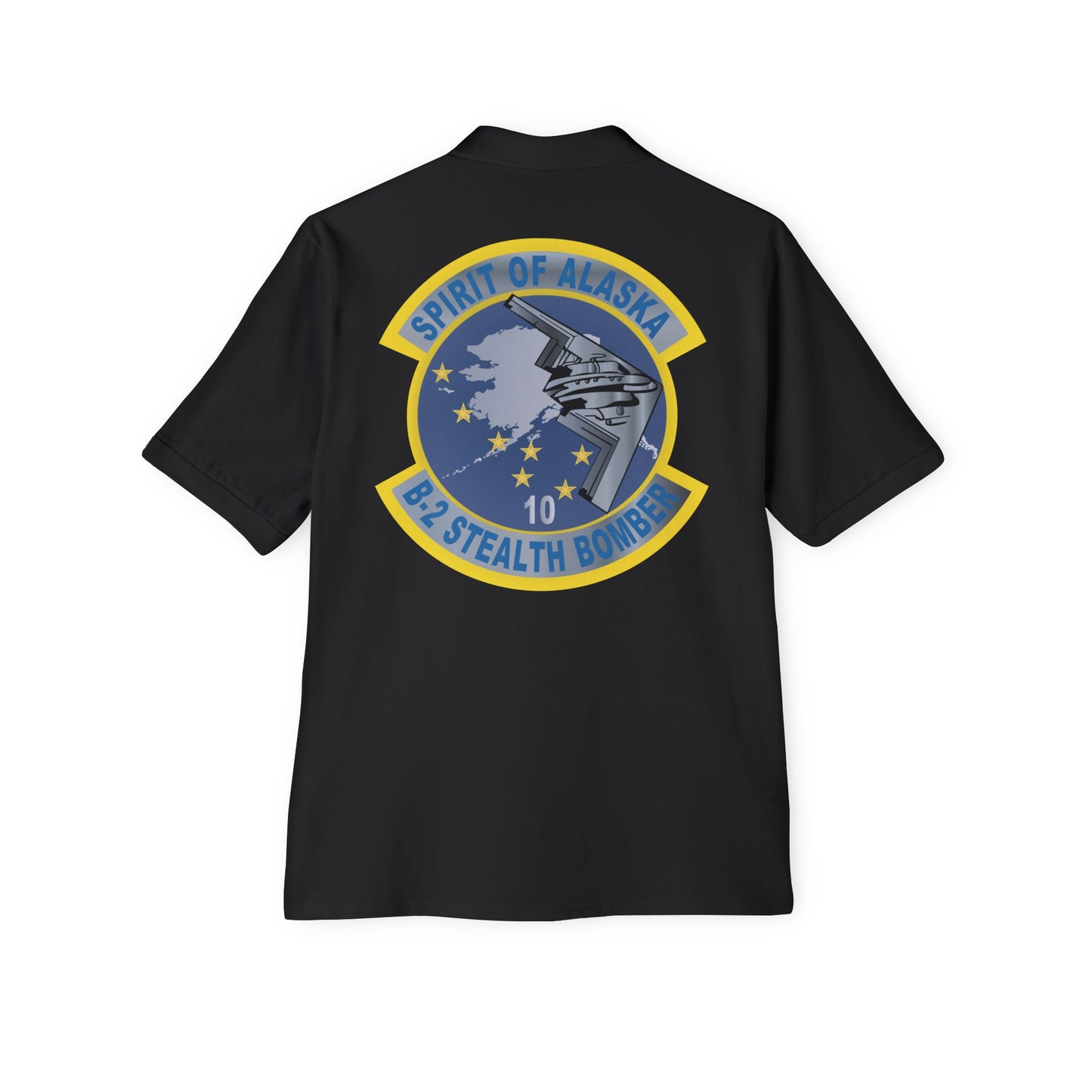 Men's Piqué Polo - USAF - B2 - Spirit of Alaska - Stealth Bomber wo txt X 300