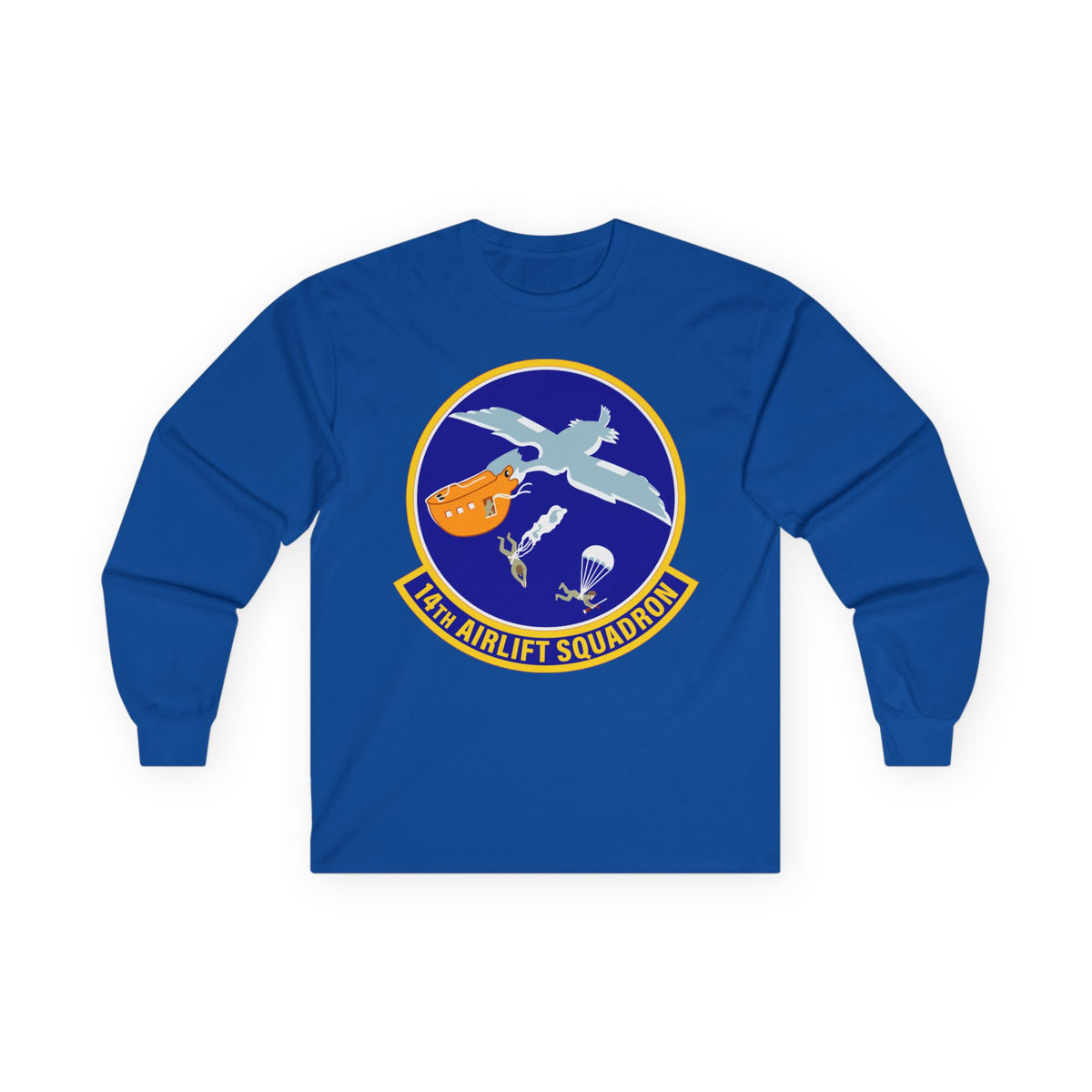 Unisex Ultra Cotton Long Sleeve Tee - USAF - 14th Airlift Squadron wo txt