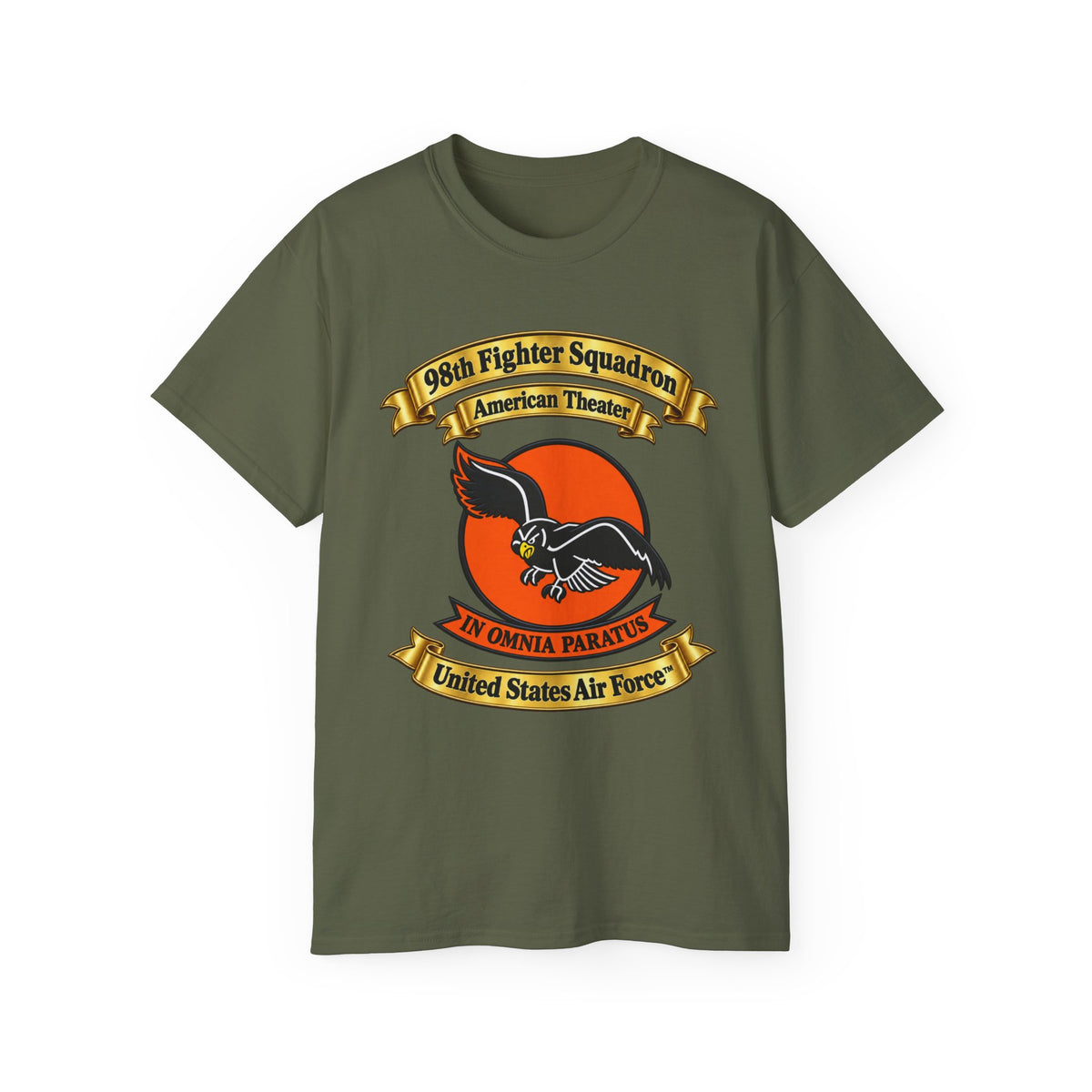 Unisex Ultra Cotton Tee - 98th Fighter-Interceptor Squadron - SSI - American Theater - USAAF - 3D - Transparent