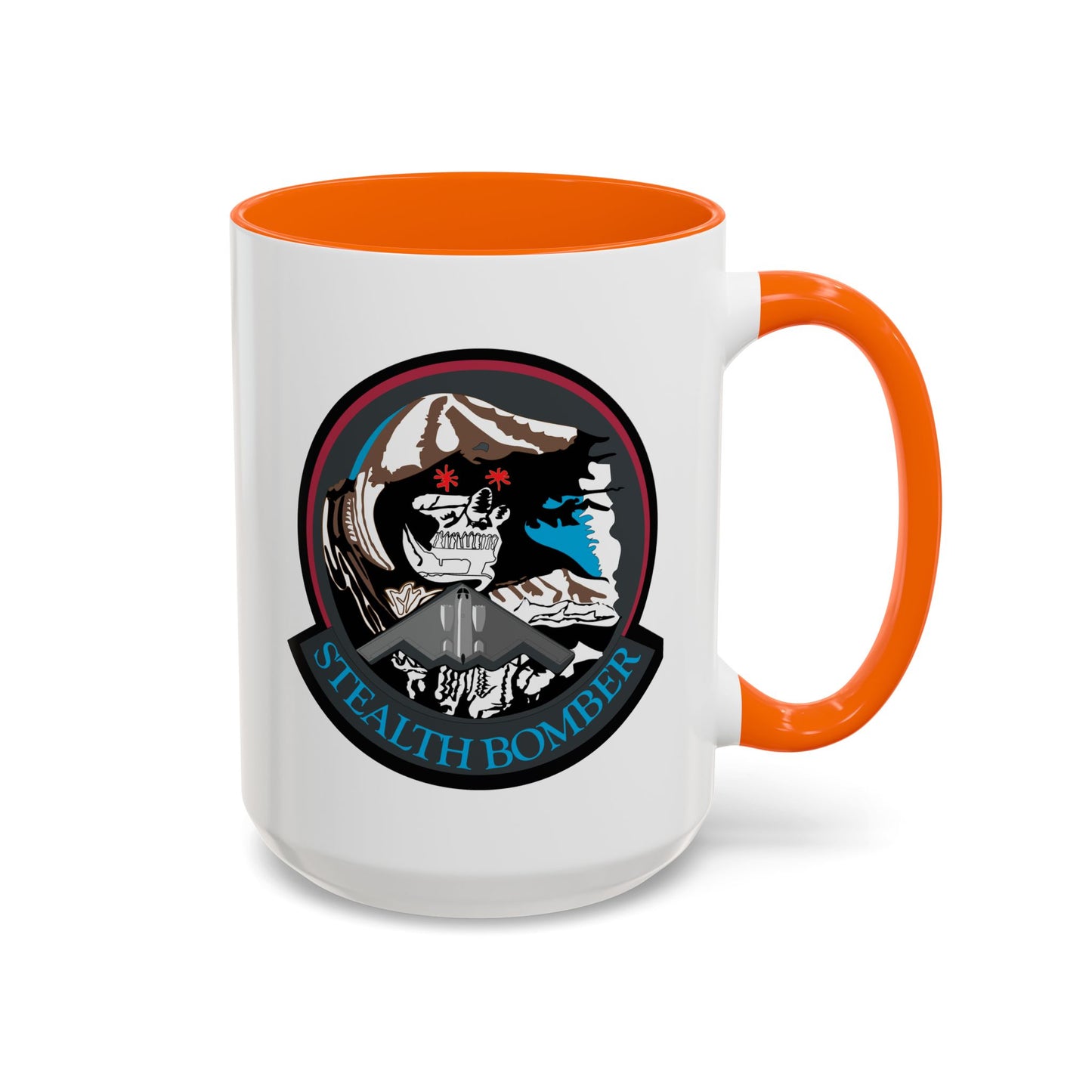 Accent Coffee Mug (11oz & 15oz) - USAF - B2 - Grim Reaper - Stealth Bomber wo txt X 300