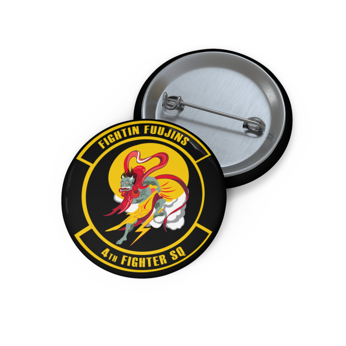 Custom Pin Button - USAF - 4th Fighter Squadron wo txt