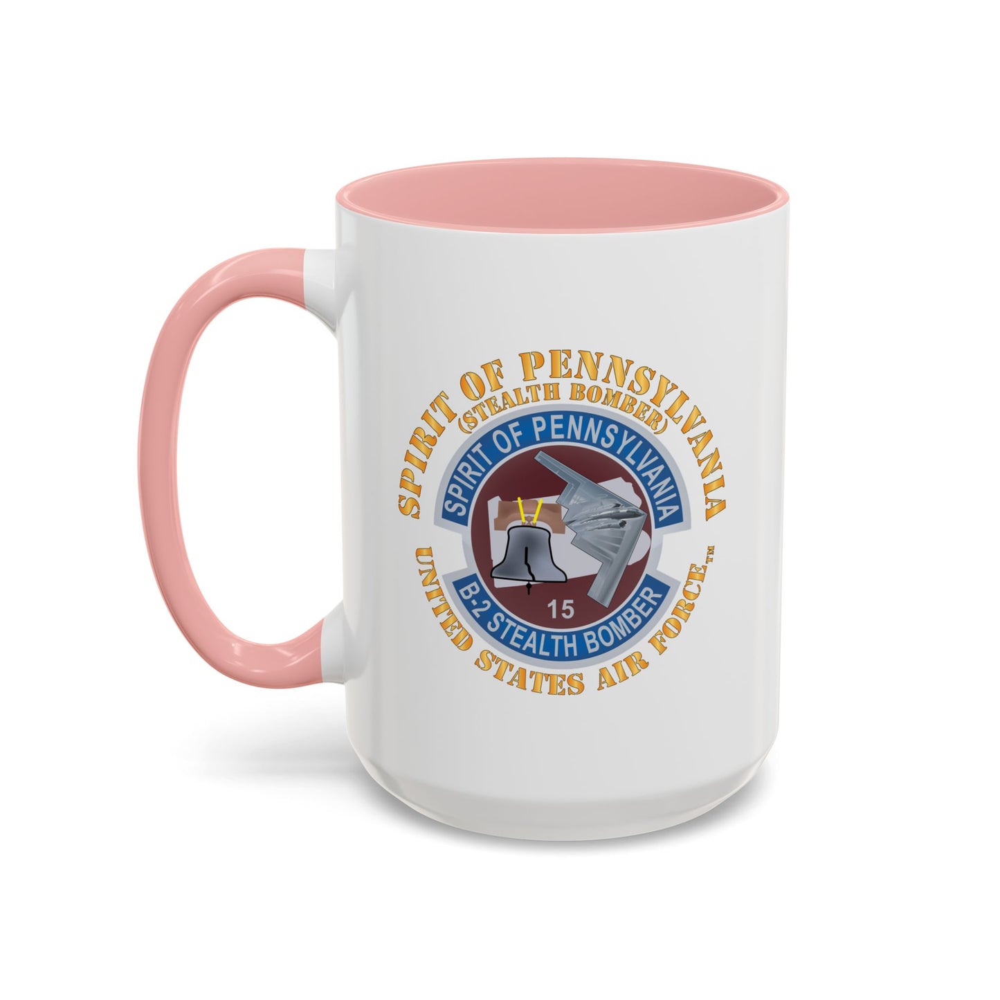 Accent Coffee Mug (11oz & 15oz) - USAF - B2 - Spirit of Pennsylvania Stealth Bomber X 300