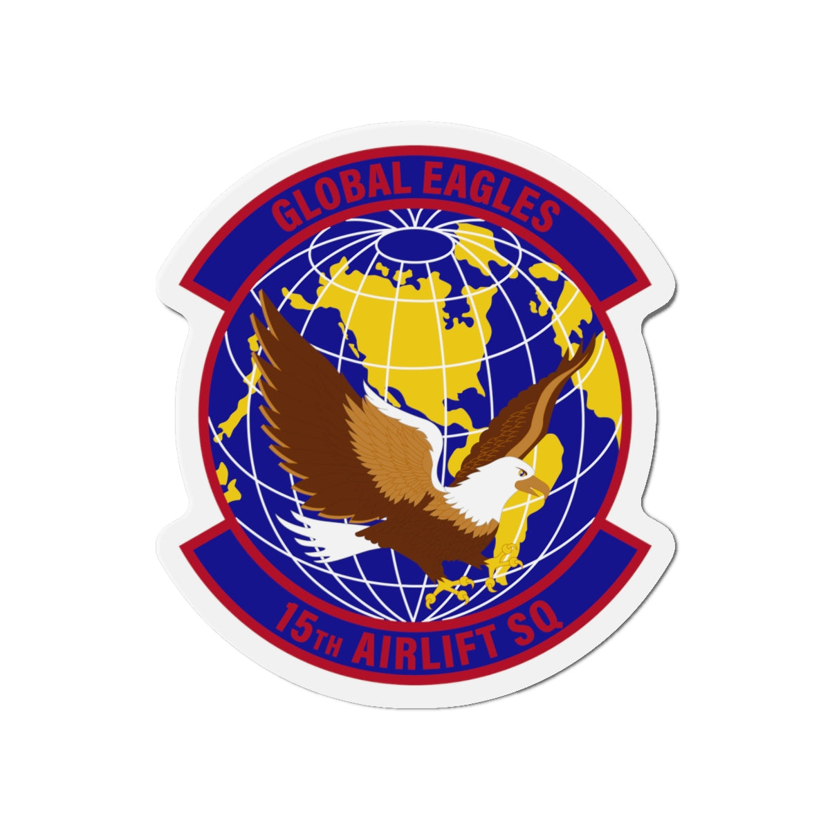Die-Cut Magnet - USAF - 15th Airlift Squadron wo txt