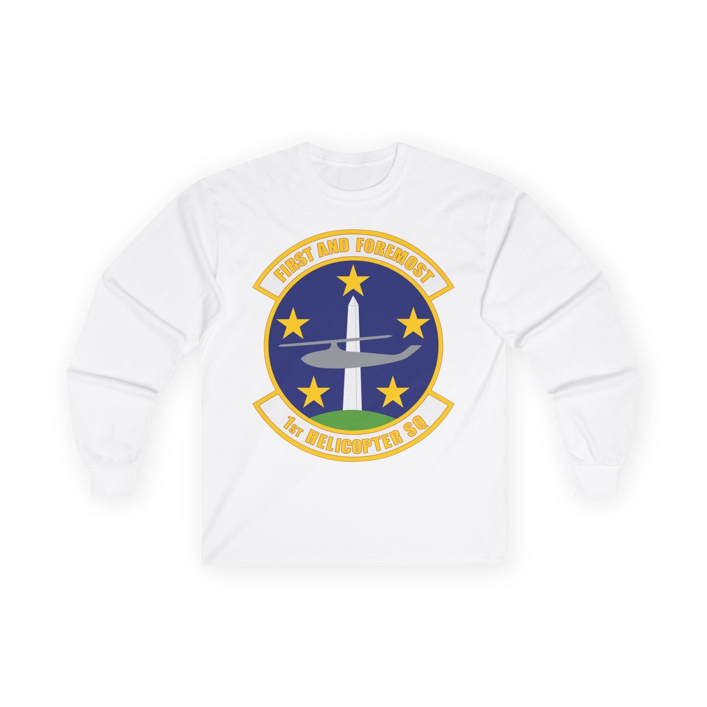Unisex Ultra Cotton Long Sleeve Tee - USAF - 1st Helicopter Squadron (AFDW) wo txt
