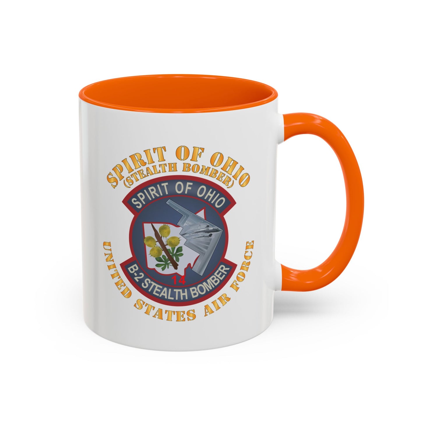 Accent Coffee Mug (11oz & 15oz) - USAF - B2 - Spirit of Ohio - Stealth Bomber X 300