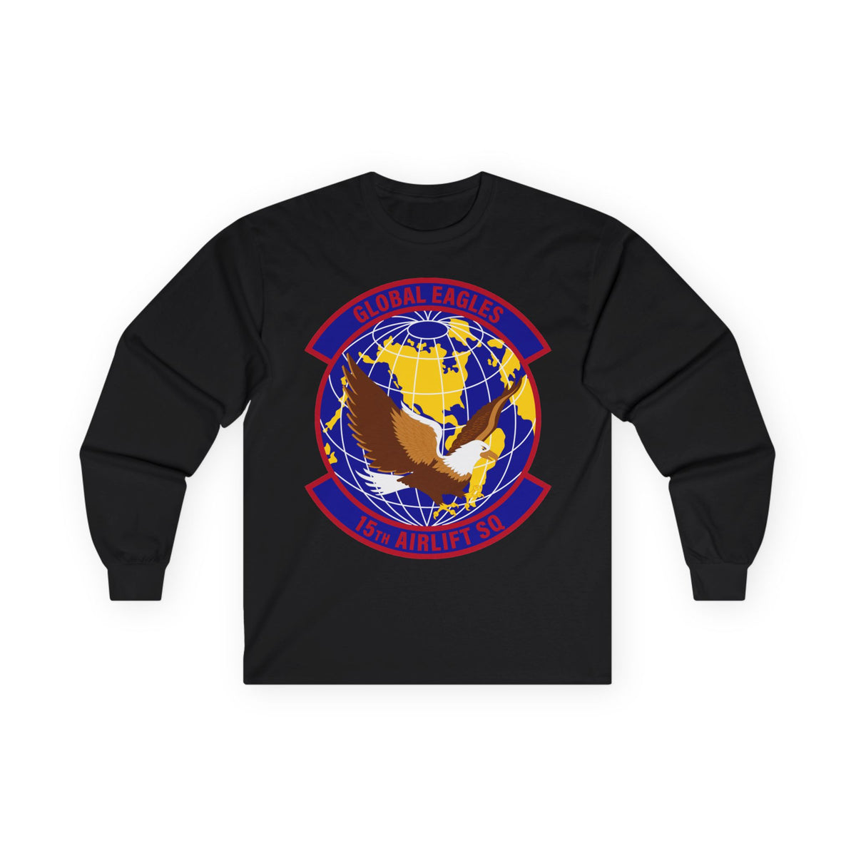 Unisex Ultra Cotton Long Sleeve Tee - USAF - 15th Airlift Squadron wo txt