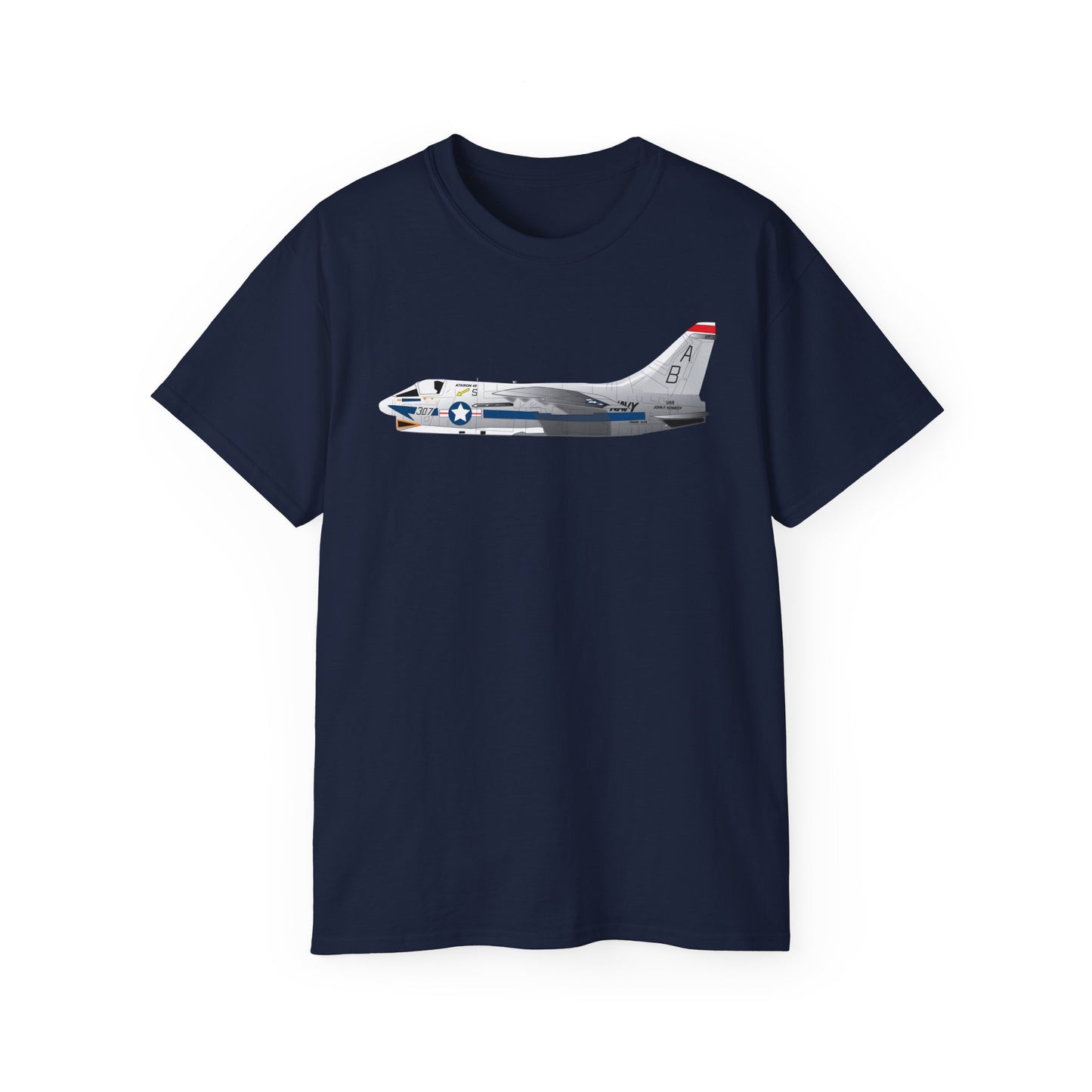 Unisex Ultra Cotton Tee - Aircraft - Navy - A-7B Corsair II - Side X 300