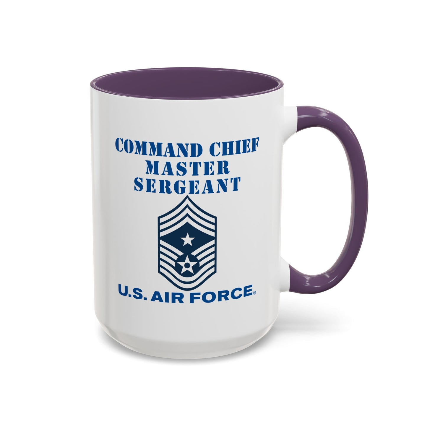 Accent Coffee Mug (11oz & 15oz) - USAF - Command Chief Master Sergeant (E9c) - 2020 - US Air Force w Text X 300