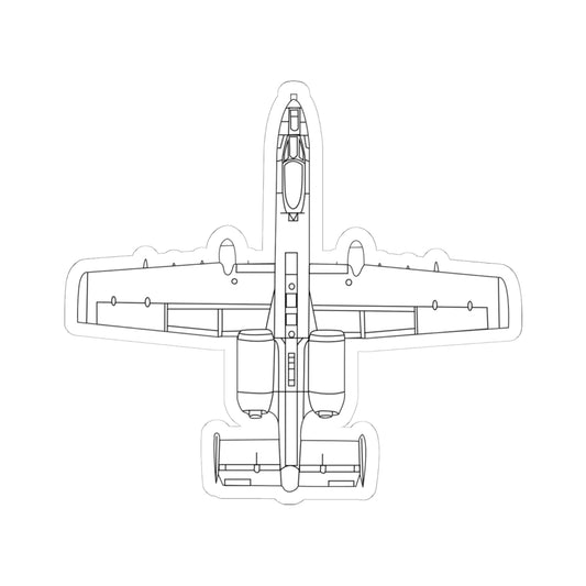 Kiss-Cut Stickers - Aircraft - Aircraft - USAF - A-10 Thunderbolt II - Top - LA X 300