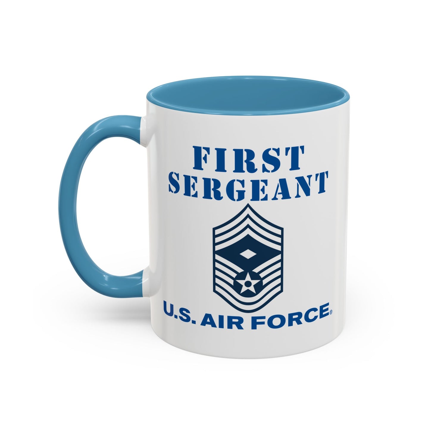 Accent Coffee Mug (11oz & 15oz) - USAF - First Sergeant (E9b) - 2020 - US Air Force w Text X 300
