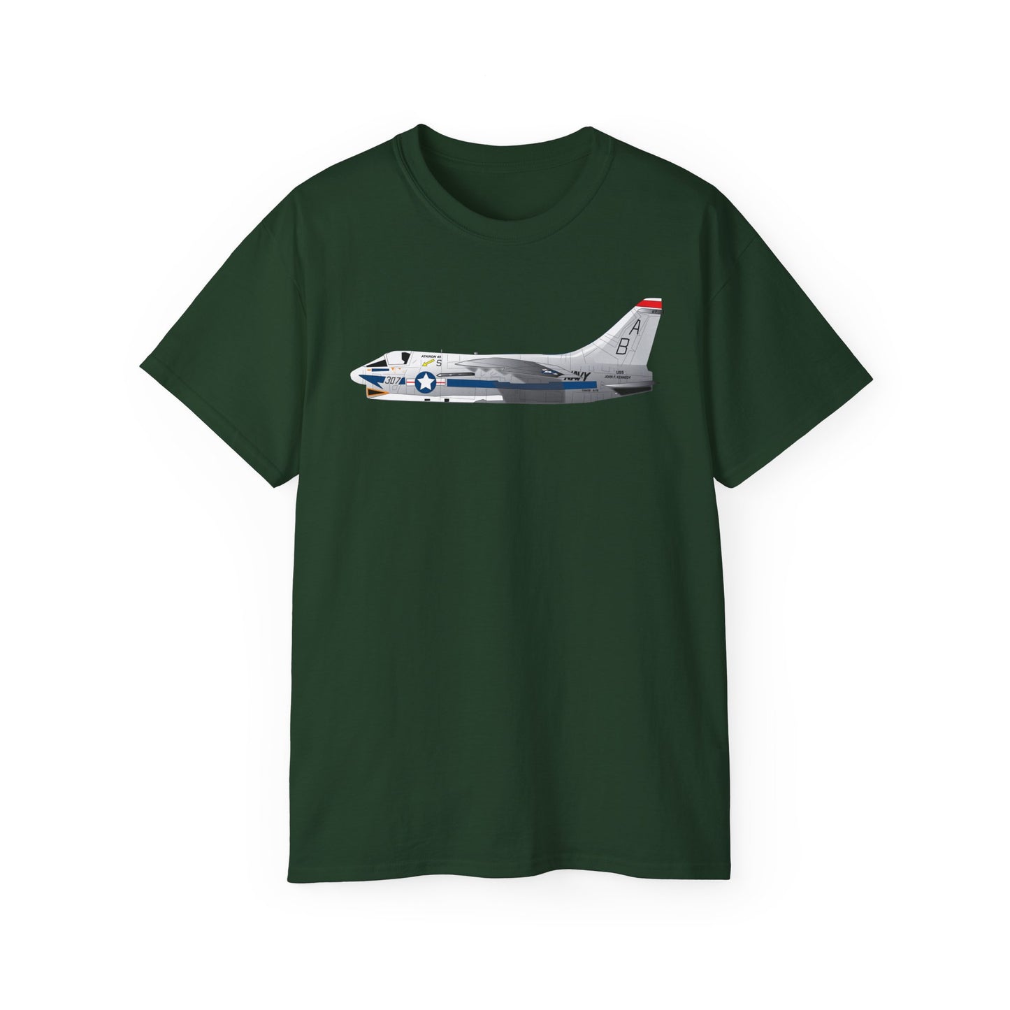 Unisex Ultra Cotton Tee - Aircraft - Navy - A-7B Corsair II - Side X 300