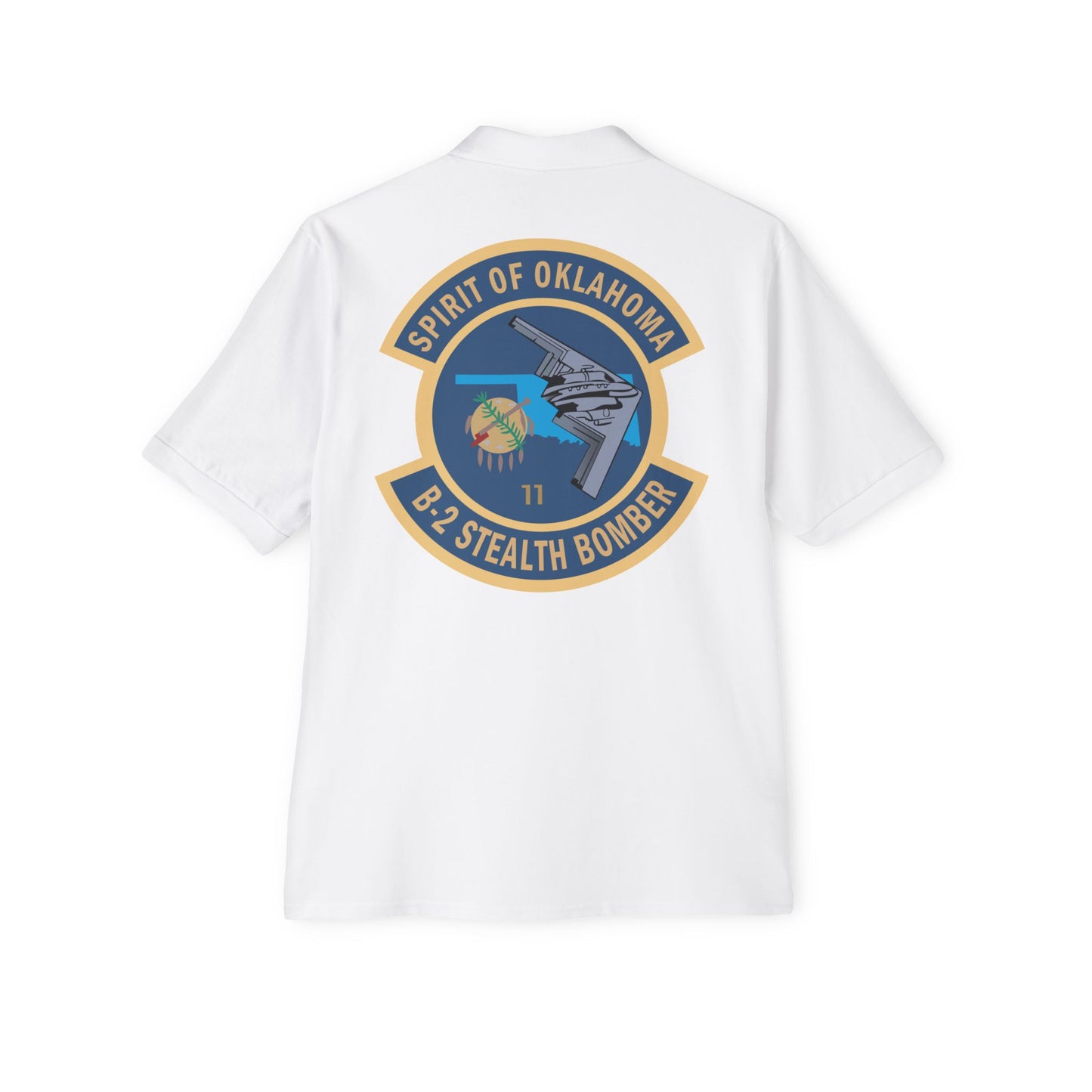Men's Piqué Polo - USAF - B2 - Spirit of Oklahoma - Stealth Bomber wo txt X 300