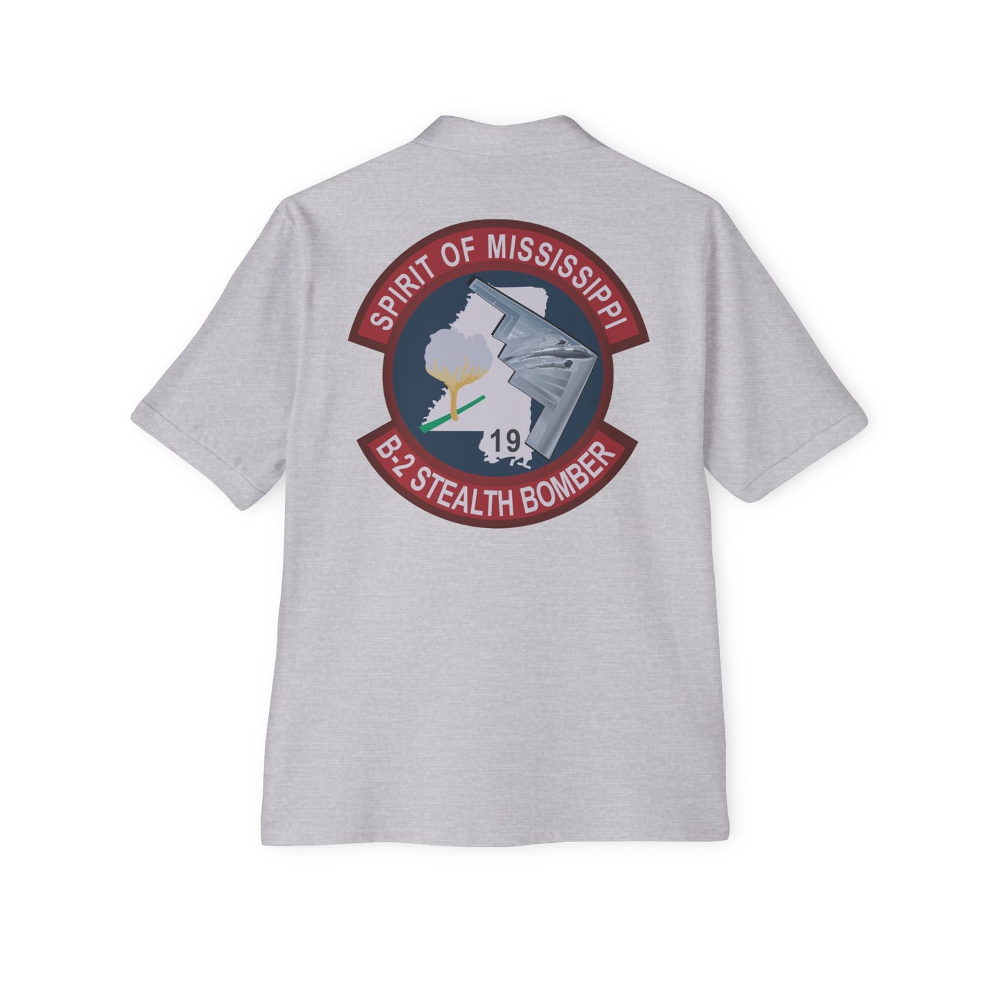 Men's Piqué Polo - USAF - B2 - Spirit of Mississippi - Stealth Bomber wo txt X 300