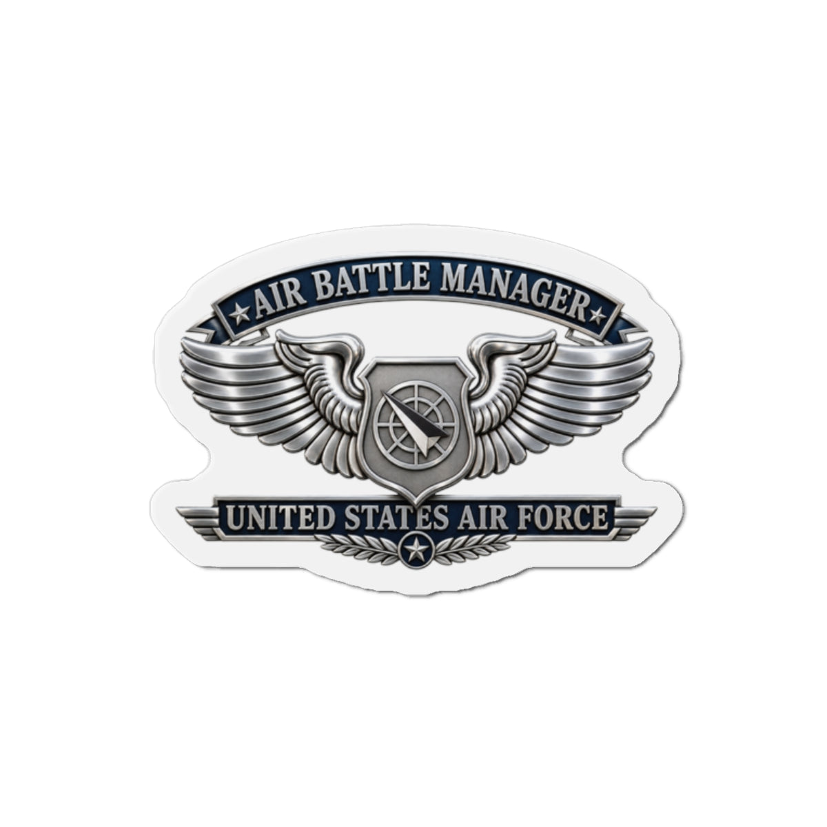 Die-Cut Magnet - USAF - Air Battle Manager Badge - United States Air Force- 3D - Enhanced