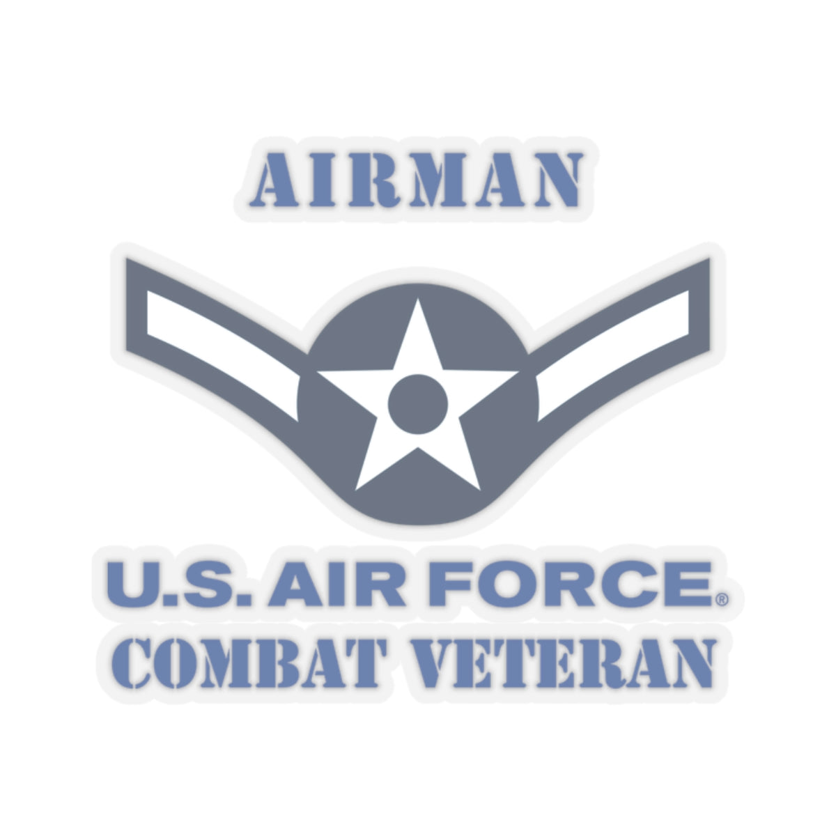 Kiss-Cut Stickers - USAF - Airman (E2) - 2020 - US Air Force - Combat Veteran
