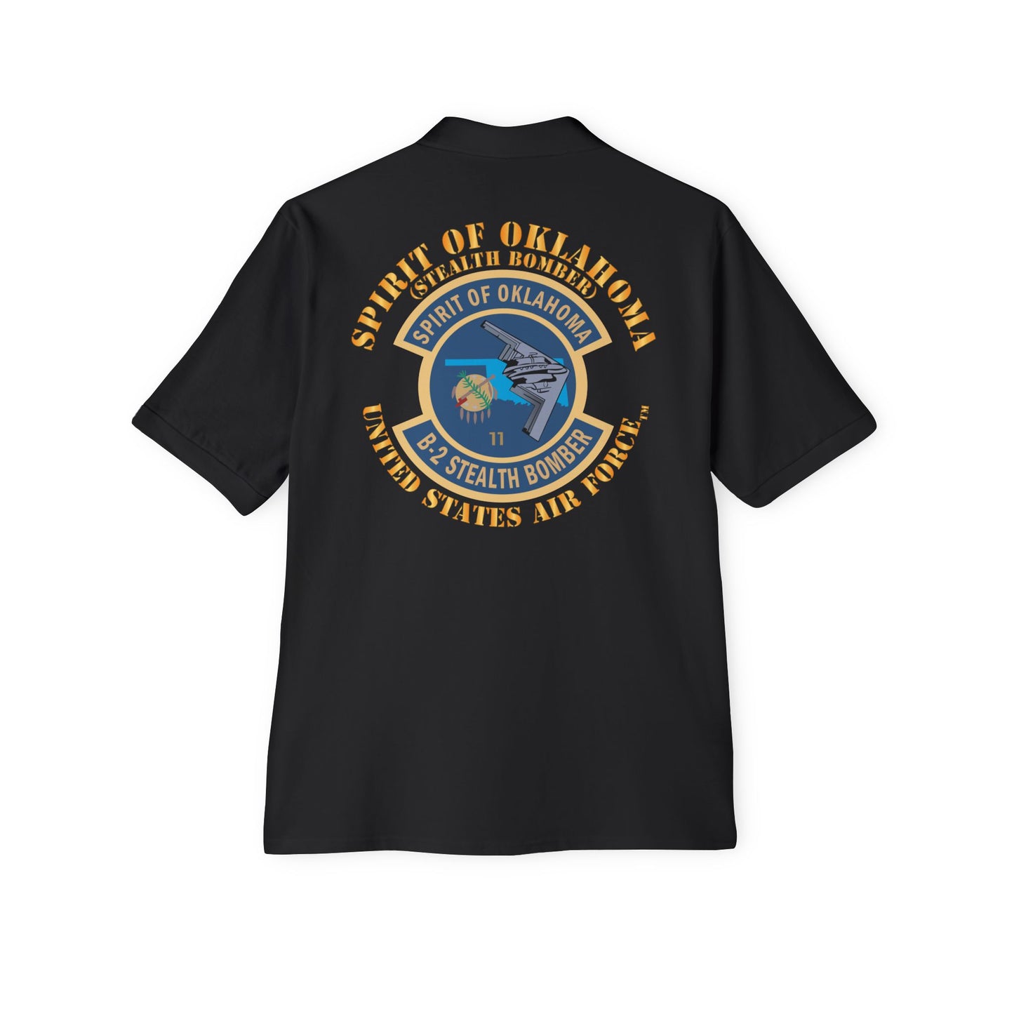 Men's Piqué Polo - USAF - B2 - Spirit of Oklahoma - Stealth Bomber X 300