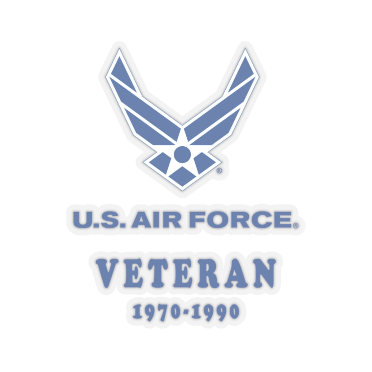 Kiss-Cut Stickers - USAF - Air Force - Veteran w years