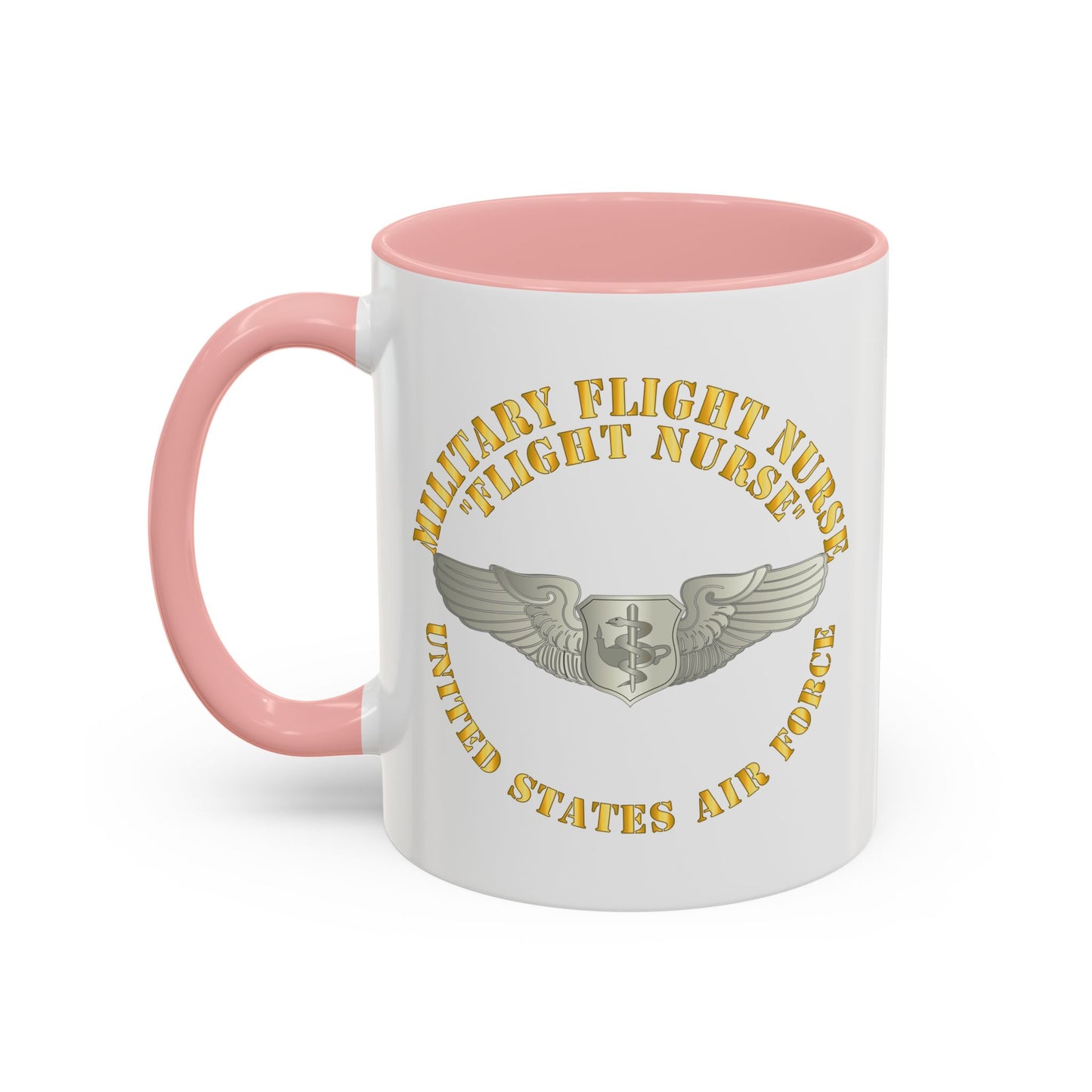 Accent Coffee Mug (11oz & 15oz) - USAF - Military Flight Nurse - Flight Nurse - Basic